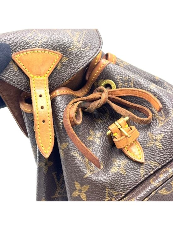 Louis Vuitton Minimontsouris Monogram Leather Brown Backpack Gold main image 9